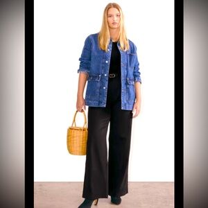 NWOT $128 Everlane the DRAPER pleated PANT in BUTTERSMOOTH black size 4S/4P